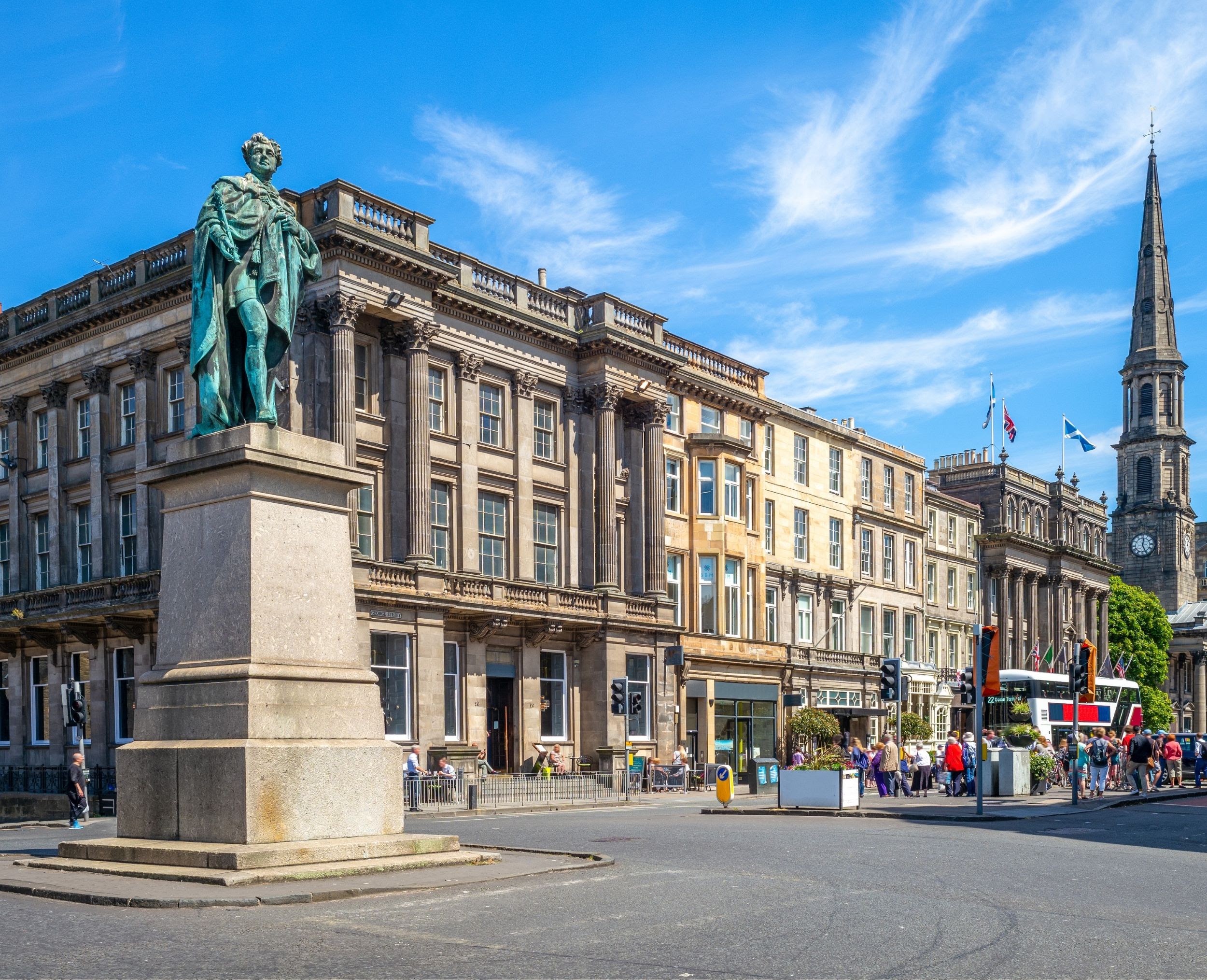 Edinburgh New Town with its ordered Georgian street plan and architecture
