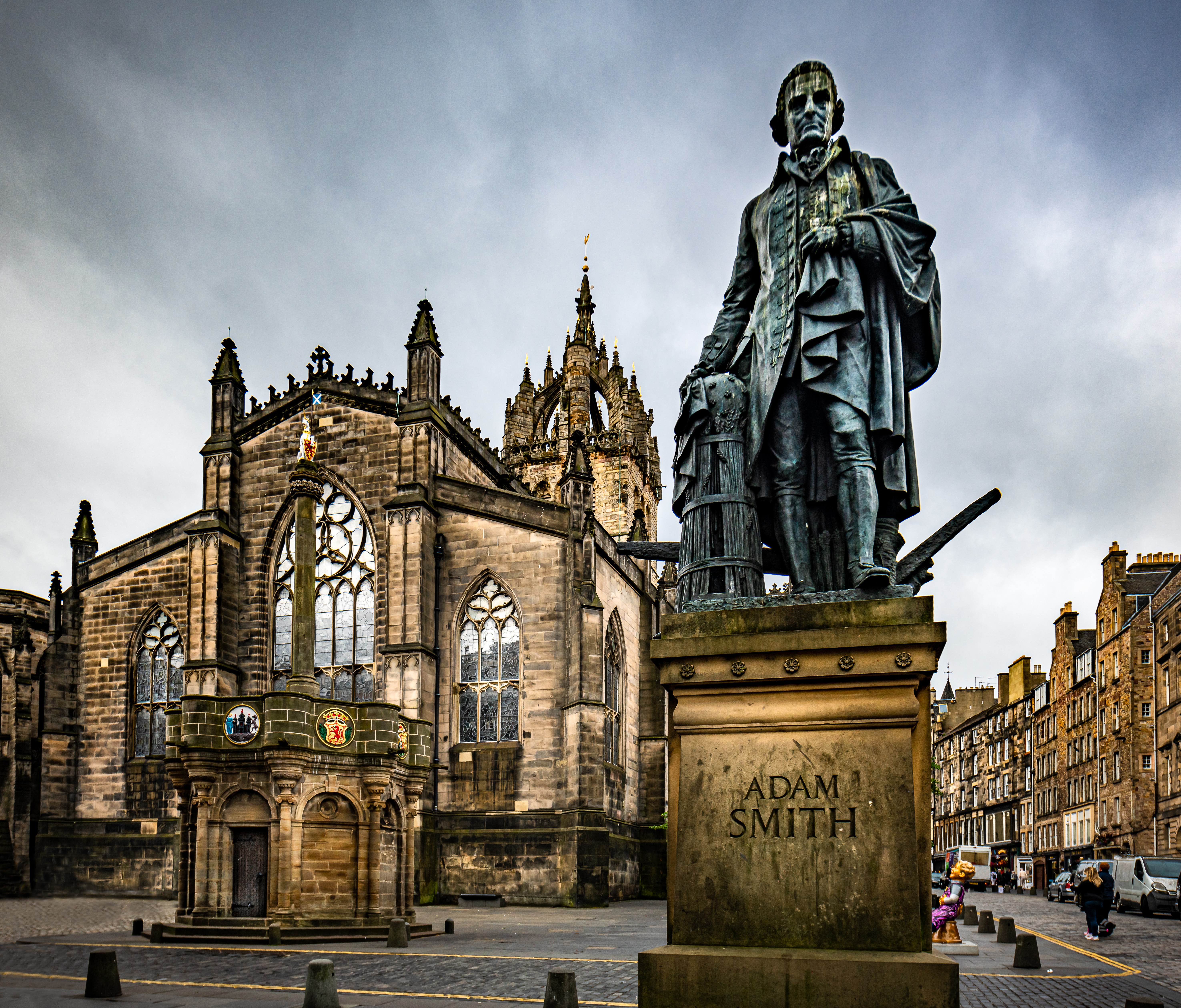 Statue of Adam Smith on Edinburgh's Royal Mile